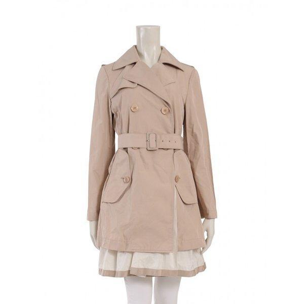 Moncler Moncler adeline trench áo bông be