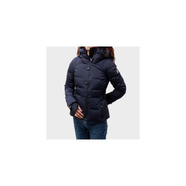 Moncler Moncler Grenoble Grnoble Gucciyane với mũ trùm đầu xuống áo khoác Hải quân [Ladies]