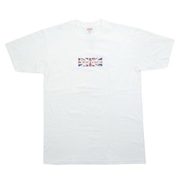 Tối cao tối cao Luân Đôn mở kỷ niệm Liên minh Jack Logo Tee Union Jack Mẫu T -Shirt Trắng Kích thước