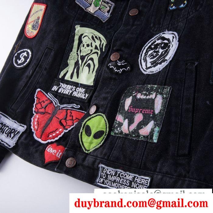 デニムジャケット シュプリーム supreme 高品質で綺麗 supreme patches denim trucker jacket