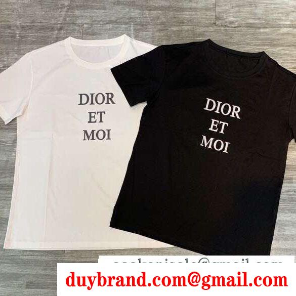 夏の暑い日にも快適に ディオールTシャツ/ティーシャツ カジュアルに着こなし  DIOR 2色可選 