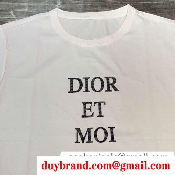 夏の暑い日にも快適に ディオールTシャツ/ティーシャツ カジュアルに着こなし  DIOR 2色可選