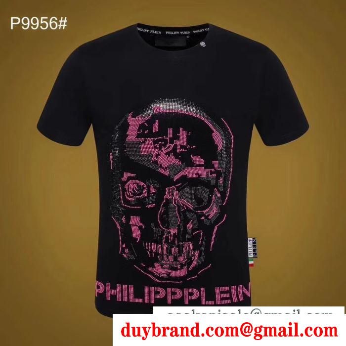 着回し力抜群大人気 Tシャツ/ティーシャツ注目ブランドは2019最新 フィリッププレイン PHILIPP PLEIN 2色可選 最新トレンドファッション新着 