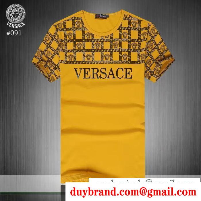 ヴェルサーチVERSACE 2019人気がますます人気 Tシャツ/ティーシャツ 夏の涼しい人気新作 3色可選 夏の暑い日にも快適に