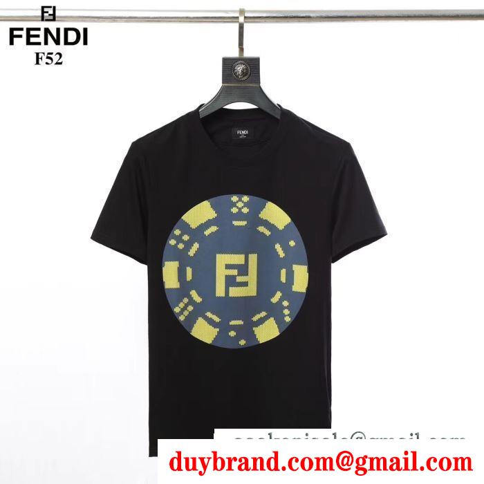 2019春夏流行する  フェンディ FENDI  リラックスした雰囲気に  半袖Tシャツ ファッションに新しい色