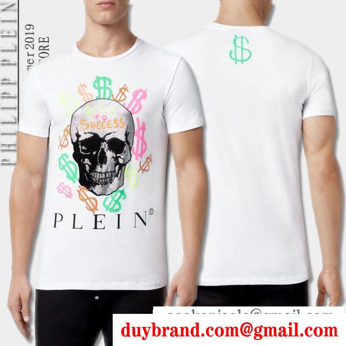 半袖Tシャツ 19年春夏アイテム安い  フィリッププレイン PHILIPP PLEIN  オシャレスタイルは今季も