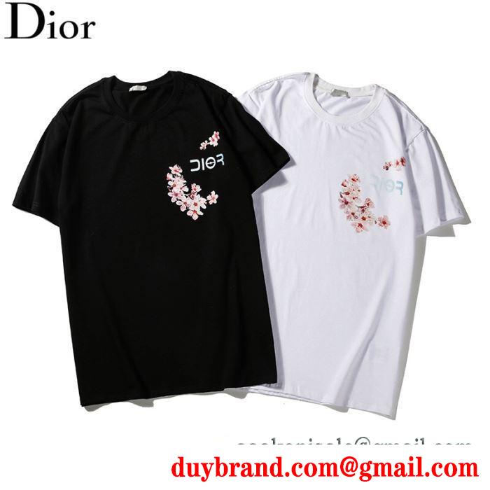 新着春夏2019セール 半袖Tシャツ 新作エレガントに着こなす ディオール DIOR 2019ssファション流行を 2色可選 新作春夏らしさをプラス