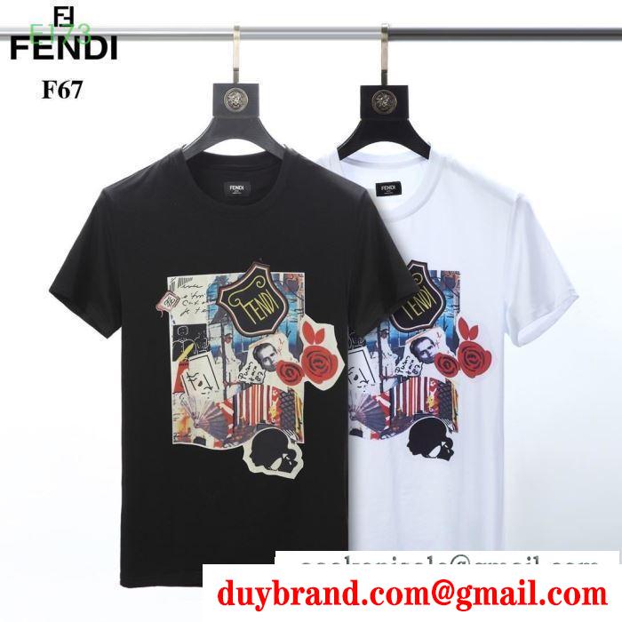 今やセレブ御用達で大人気の 半袖Tシャツ  フェンディ呼び声が高い新名品  FENDI 19年春夏トレンドアイテムを先取り 2色可選 