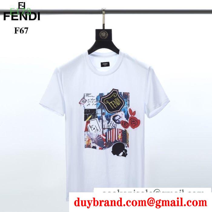 今やセレブ御用達で大人気の 半袖Tシャツ  フェンディ呼び声が高い新名品  FENDI 19年春夏トレンドアイテムを先取り 2色可選