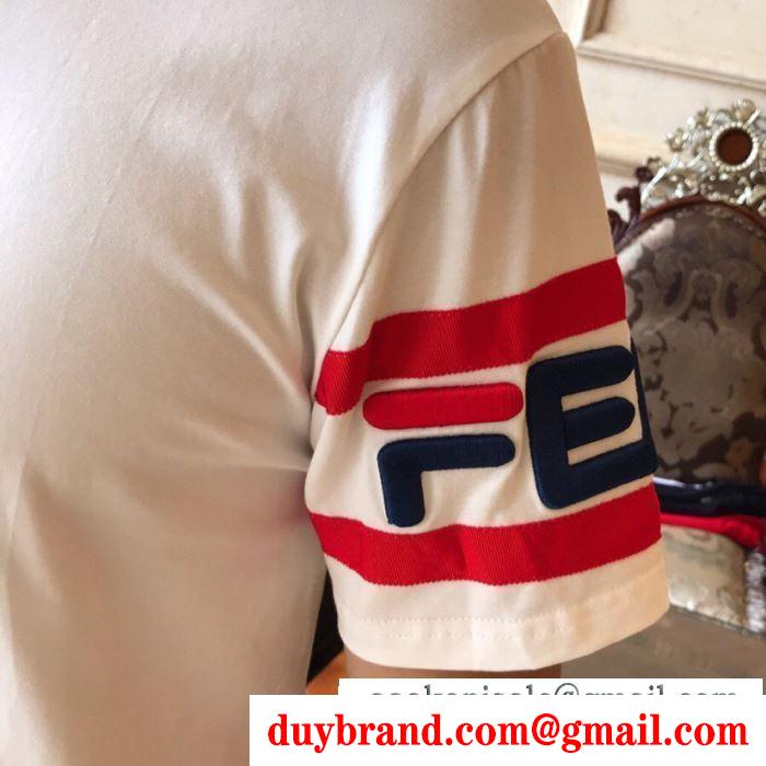 今年らしい優秀アイテム 半袖Tシャツ 2019年トレンド感が強い フェンディ FENDI 大人買いする方も多い 2色可選 今年らしく魅力的アップ