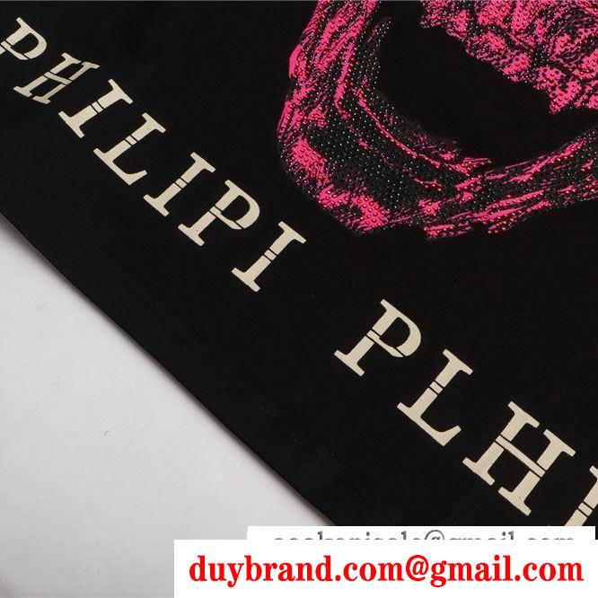 2色可選フィリッププレイン philipp plein《2019年》今、注目のストリート tシャツ/半袖 カジュアルで気分爽快