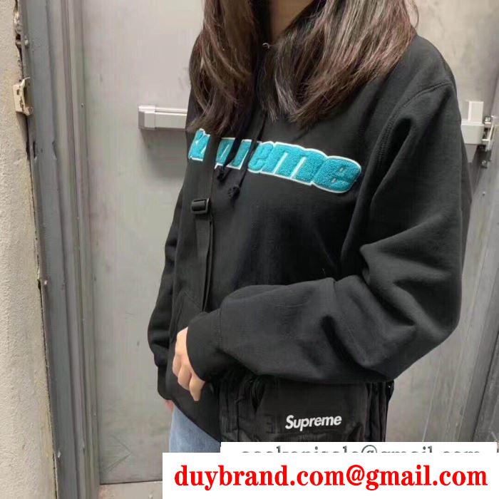 【2019秋冬】の注目トレンド supreme chenille logo hooded 3色可選 パーカー 今回の秋冬に欲しいスタイル