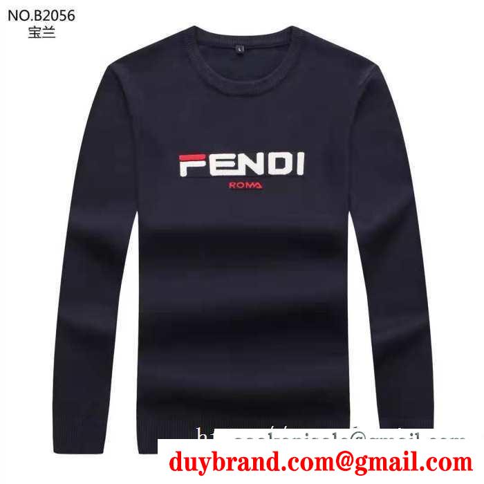 秋冬らしく着こなそう 2019秋冬におしゃれな着こなし フェンディ fendi プルオーバーパーカー 3色可選