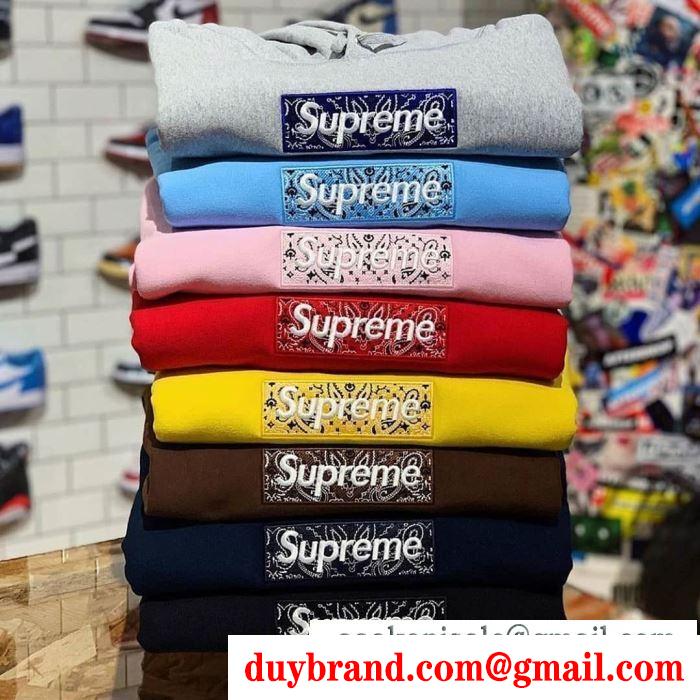 この春夏大注目 多色可選 パーカー supreme bandana box logo hooded sweatshirt 2020年春夏コレクション