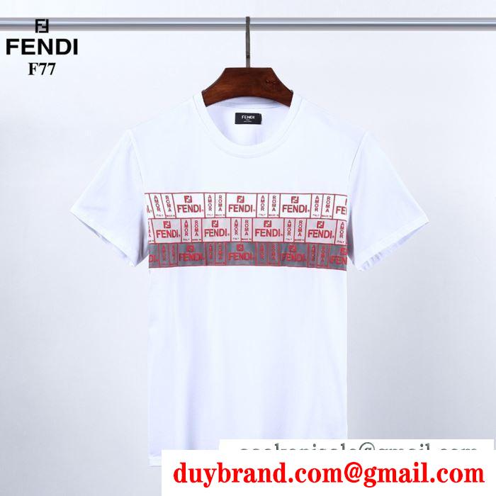 2色可選 気軽におしゃれが楽しめる 半袖Tシャツ 今年春夏も大人気 フェンディ FENDI 上品さがグッとアップ