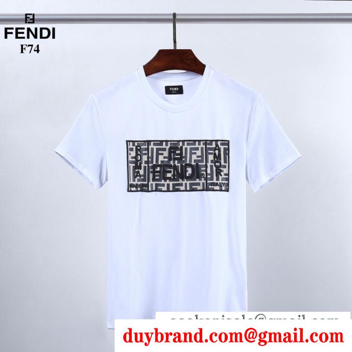 半袖Tシャツ 2色可選 上級者向けなイメージある フェンディ FENDI 爽やかなコーデにぴったり