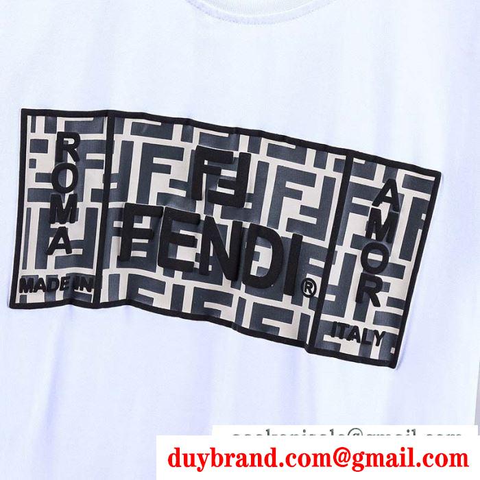 半袖Tシャツ 2色可選 上級者向けなイメージある フェンディ FENDI 爽やかなコーデにぴったり