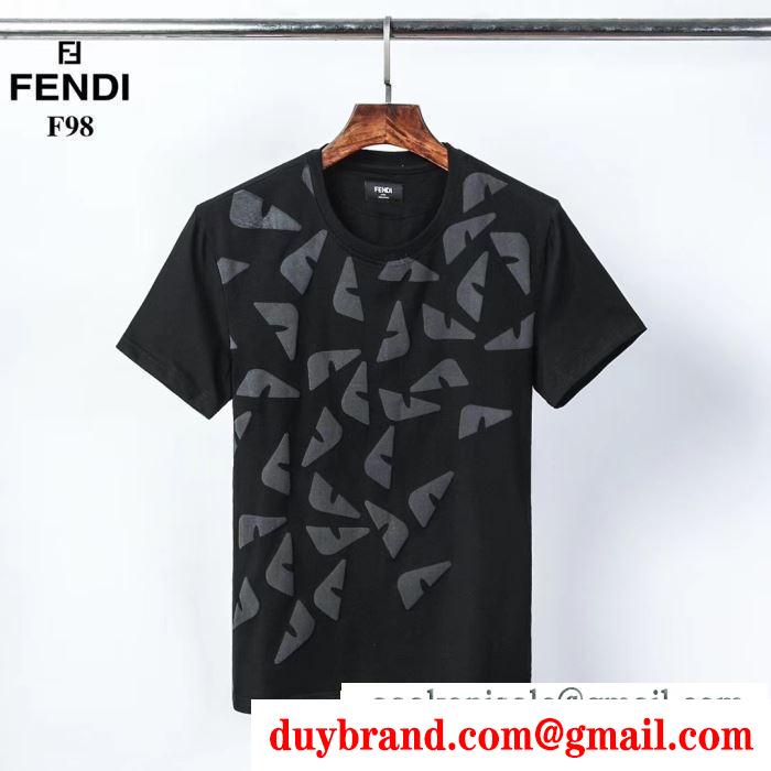 春夏を楽しむ着こなし術 半袖Tシャツ お洒落さんも憧れの存在 2色可選 フェンディ FENDI 20SS☆送料込