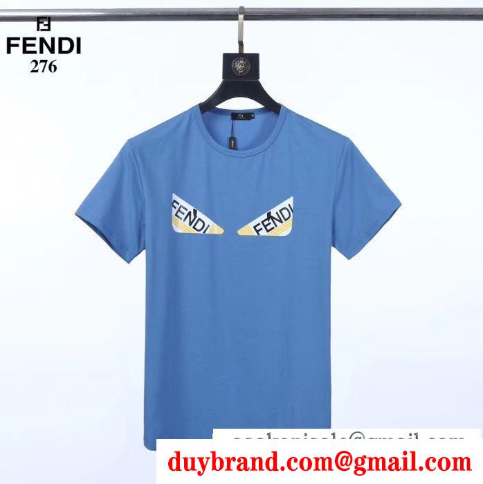 ココチイイ春夏柄が魅力 フェンディ3色可選  FENDI 春夏になると流行する 半袖Tシャツ