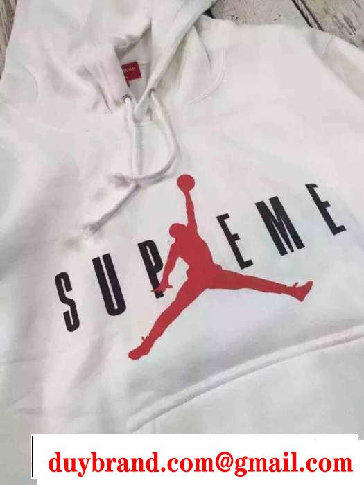 完売品　2015秋冬 Supreme x Air Jordan　耐久性ある プルオーバーパーカー 男女兼用 3色可選