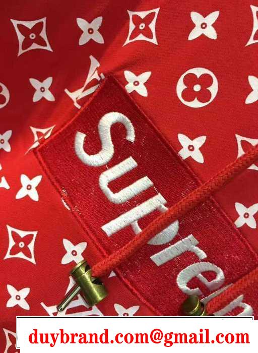 快適な状態をキープする17SS Supreme x LV シュプリーム SUPREME 速乾性に優れたパーカー.