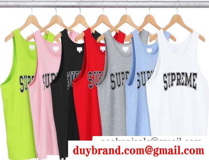 上品上質 supreme シュプリーム 15ss collegiate tank top タンクトップ 男女兼用 2色可選