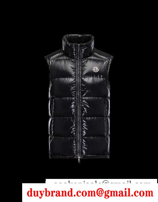 柔らかなMONCLER モンクレールダウンベストコピー 撥水加工 フード付き メンズ ブラック