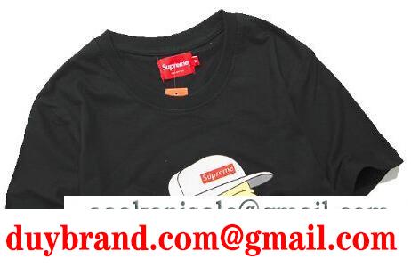 最安値に挑戦するシュプリーム、Supremeの優れた品質黒、白メンズ半袖Tシャツ