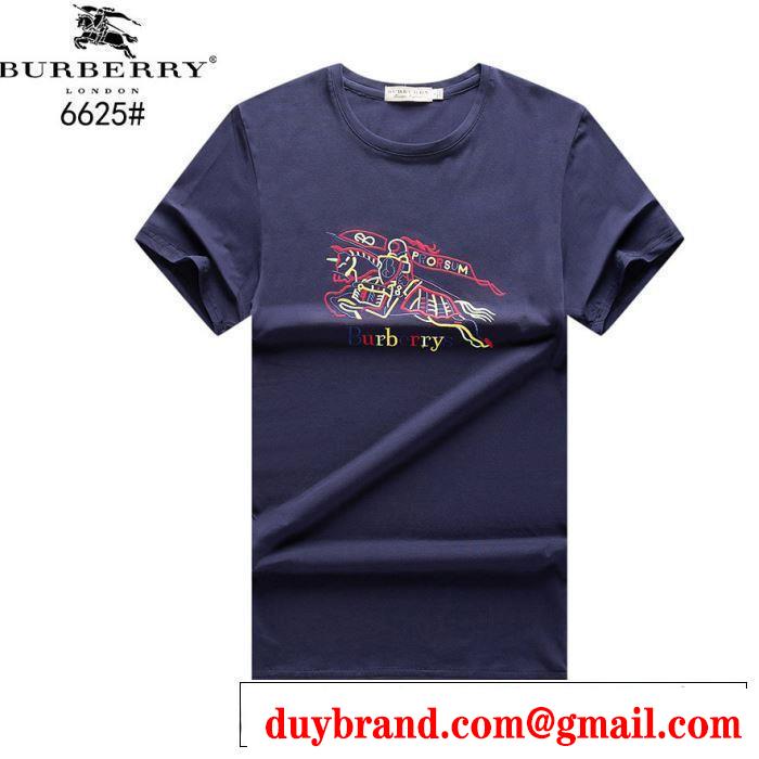 夏にぴったり限定アイテム BURBERRY バーバリー  半袖Tシャツ 4色可選 2019年最新ファッション