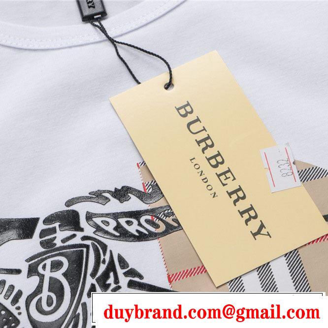 3色可選 2019年春夏のトレンドアイテム 風通しのよい バーバリー BURBERRY Tシャツ/ティーシャツ