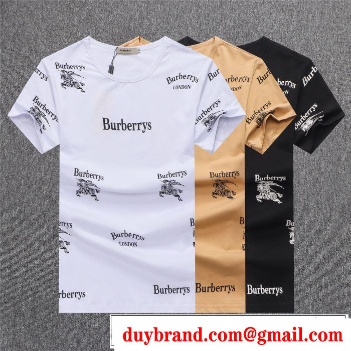 きれいめ上品に バーバリー BURBERRY Tシャツ/ティーシャツ 3色可選 2019年最新ファッション