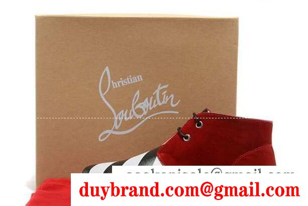 ルブタン スニーカー メンズ 爆買い大人気なchristian louboutin 赤色 黒と白チエック柄 カジュアルシューズ