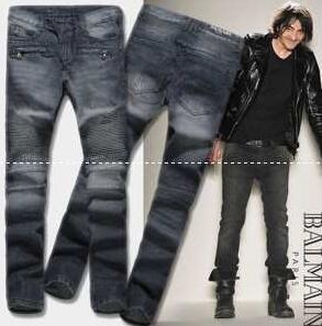 Biker nổi tiếng denim Balmain Strars Blue Balman Men Skinny Jeans_ Balman Balmain_ Thương hiệu giá rẻ (lớn nhất )