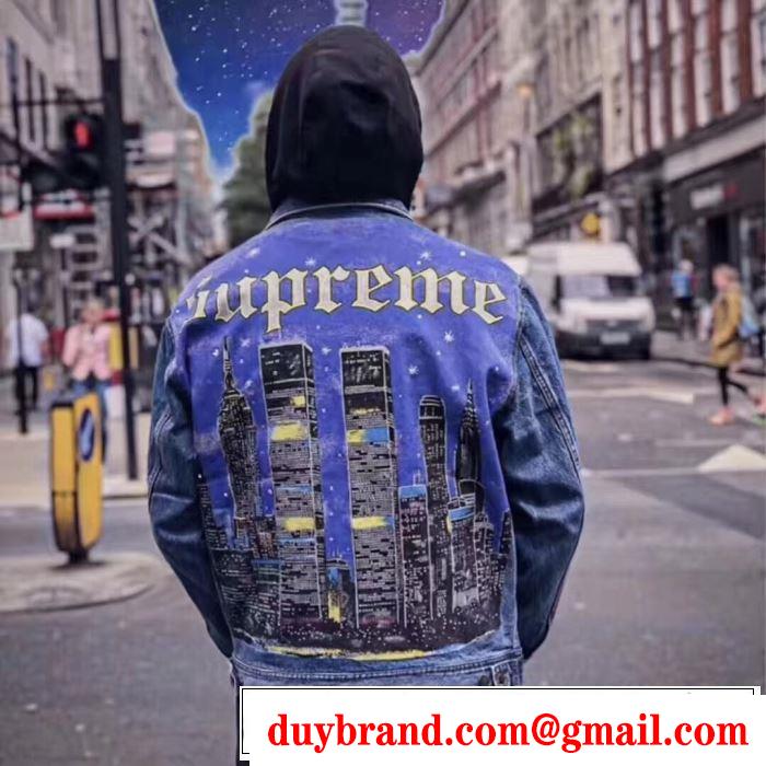 すっきりした印象に Sup 19SS Supreme New York Jacketおしゃれ上級者に挑戦  2色可選 デニムジャケット