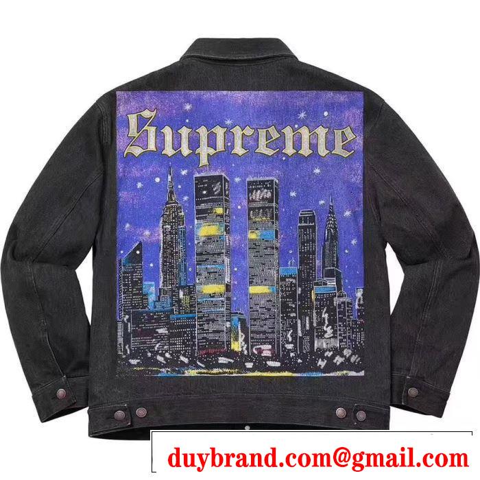 すっきりした印象に Sup 19SS Supreme New York Jacketおしゃれ上級者に挑戦  2色可選 デニムジャケット