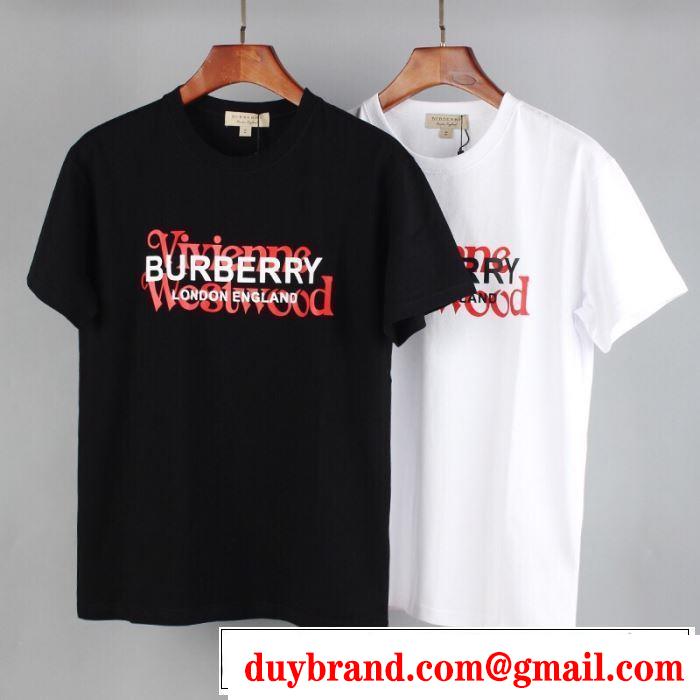 2色可選 大胆にデザインオシャレ新品バーバリー BURBERRYきれいめ派に上質 Tシャツ/ティーシャツ  春夏の流行り2019新品