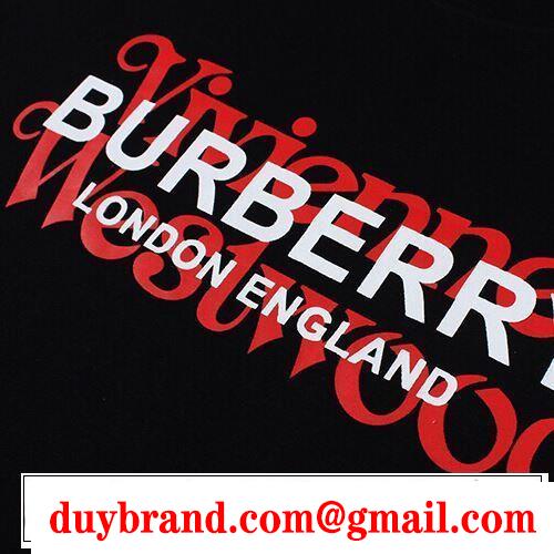 2色可選 大胆にデザインオシャレ新品バーバリー BURBERRYきれいめ派に上質 Tシャツ/ティーシャツ  春夏の流行り2019新品