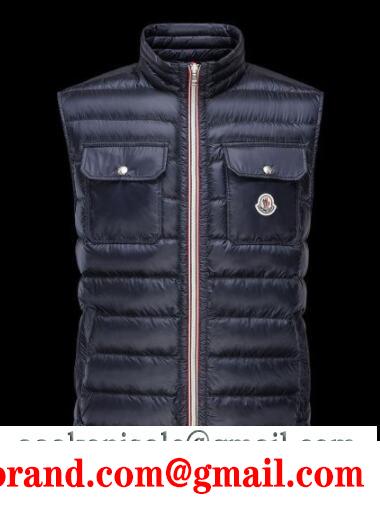 大特価！ モンクレールダウンベストコピー moncler achil ロゴ ダウン ベスト ジャケットジップ開閉