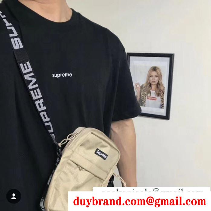 大人のセンスを感じさせるSUPREMEシュプリームＴシャツコピー 男女兼用半袖tシャツ 無地 ブラック ホワイト2色 