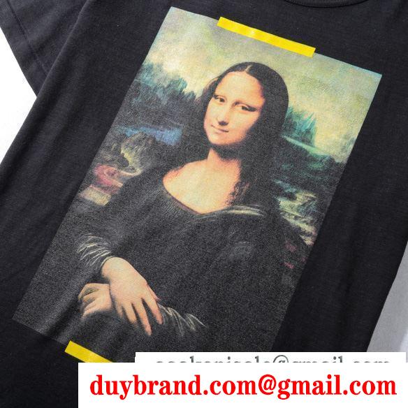 Off-Whiteオフホワイト偽物激安Ｔシャツ メンズ クルーネック ｔシャツ/monalisa s/s t-shirt モナリザ ブラック ホワイト