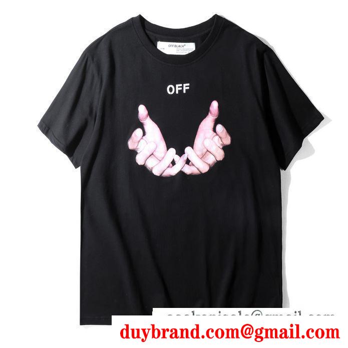 海外でも若者たちに大人気なOff-Whiteオフホワイトｔシャツコピー 半袖シャツ メンズクルーネックtシャツ ブラック ホワイト