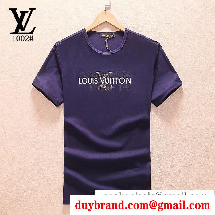 海外でも若者たちに大人気なLOUIS vuittonルイ ヴィトンｔシャツメンズビジネス用クルーネック半袖tシャツスーパーコピー