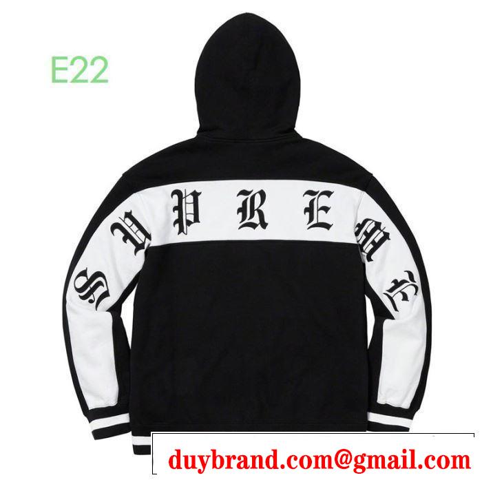 活躍するトレンドアイテム Supreme  Old English stripe zip  2色可選  パーカー 2019?2020秋冬流行色紹介