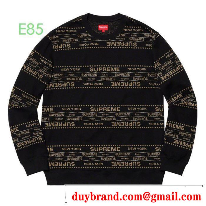 絶妙な大人っぽさと遊び心 Supreme 19aw Metallic Jacquard Crewneck 3色可選 プルオーバーパーカー 今年らしいおすすめ新品