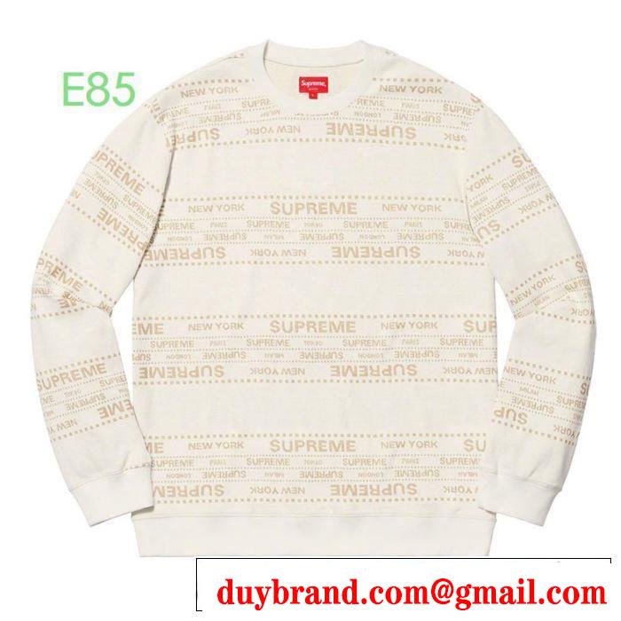 絶妙な大人っぽさと遊び心 Supreme 19aw Metallic Jacquard Crewneck 3色可選 プルオーバーパーカー 今年らしいおすすめ新品