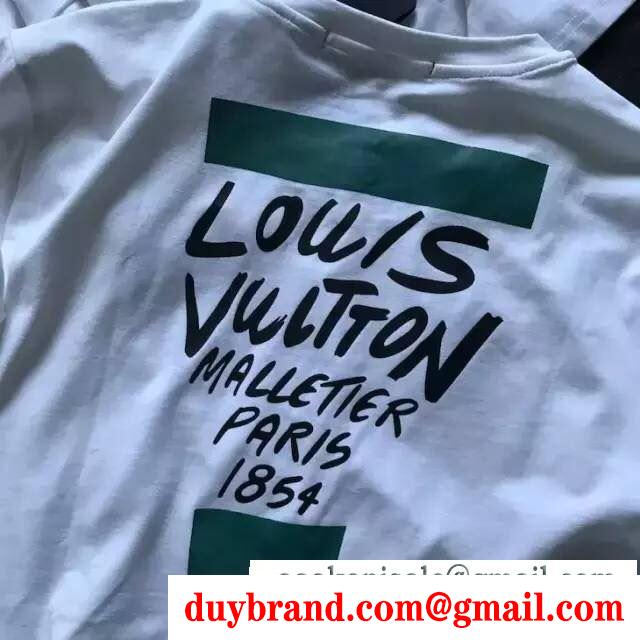 大人気販売中！LOUIS vuittonルイヴィトンコピー男女兼用のプリントされたトップスクルーネック半袖tシャツ