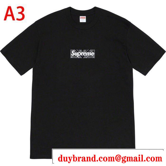 トレンド最先端のアイテム 多色可選  Tシャツ/半袖 Supreme 19FW Bandana Box Logo Tee 20SS☆送料込