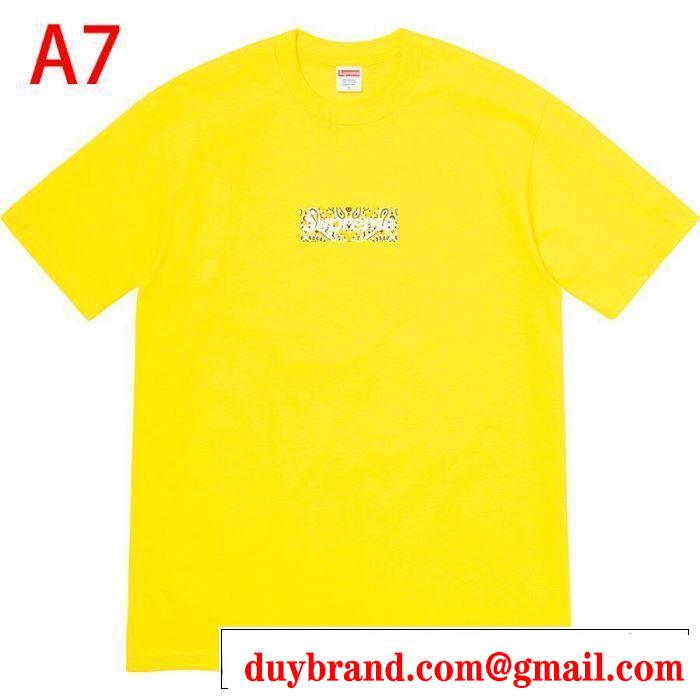 トレンド最先端のアイテム 多色可選  Tシャツ/半袖 Supreme 19FW Bandana Box Logo Tee 20SS☆送料込