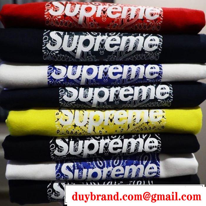 トレンド最先端のアイテム 多色可選  Tシャツ/半袖 Supreme 19FW Bandana Box Logo Tee 20SS☆送料込