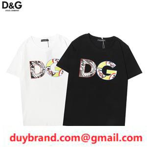 Dolce & Gabbana Dolce & Gabbana Short Sleeve T -Shirt Thiết kế cơ bản Mùa xuân / Mùa hè bình thường